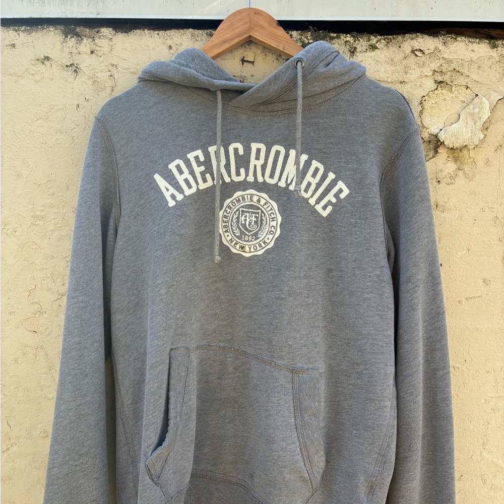 Y2K Abercrombie & Fitch Blue-Gray Hoodie for Men